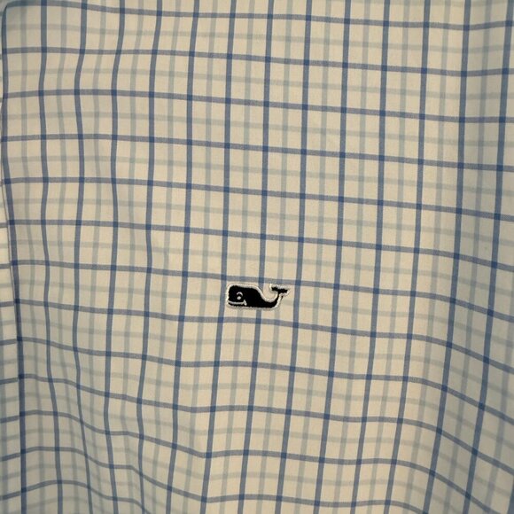 Vineyard Vines Men’s Whale Shirt – Blue Check Pattern - Picture 2 of 4